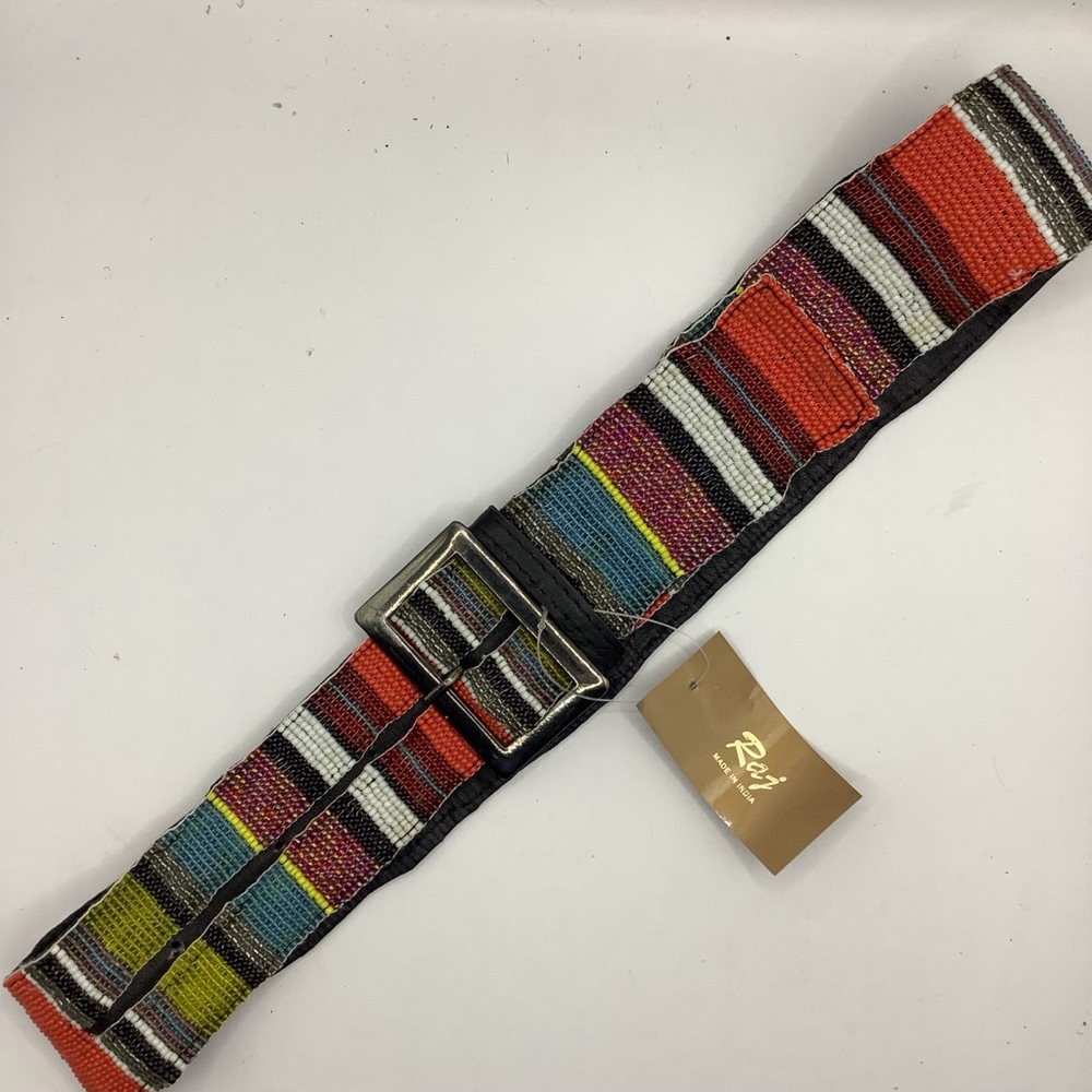Raj Belt, Unisex, Multicolor Beaded, Size 27-32” small